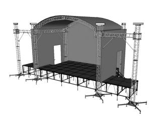 Сцена 6х4 м с арочной крышей и порталами