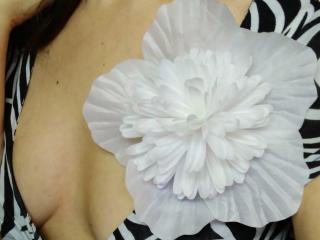 Брошь из ткани пион хризантема 18см