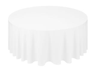 Скатерть белого цвета на круглый стол Ø180 см