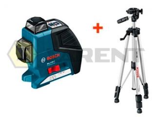 Линейный лазерный нивелир BOSCH GLL 2-80Р +штатив BS 150 +вкладка под L-Boxx