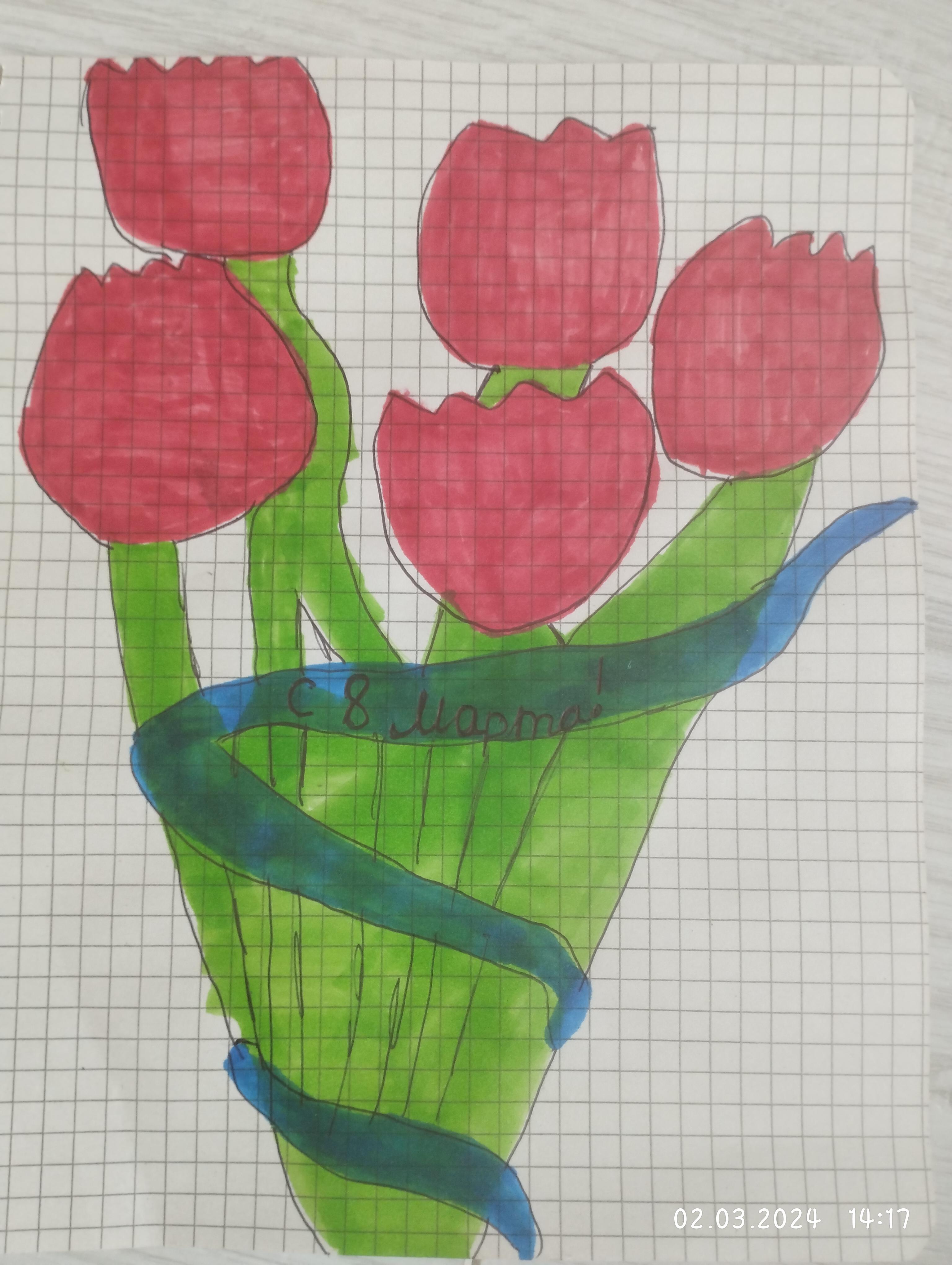 Весенний букет мамочке